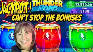 JACKPOT HANDPAY-THESE DRUMS WON'T STOP!