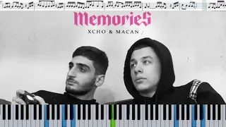 Xcho & MACAN - Memories (кавер на пианино + ноты)