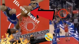 Kevin Knox dunking in his own basket