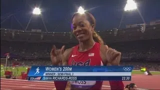 Women's 200m Semi-Final Full Races - London 2012 Olympics