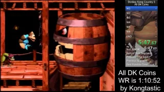 DKC3 All DK Coins 1:07:58