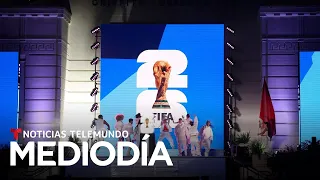 Así fue la presentación del logo de la Copa Mundial de la FIFA 2026 | Noticias Telemundo