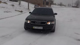 AUDI A8 4.2 D2 quattro snow test полный привод гололёд