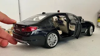 Miniature Bmw 5 Series Li, 5.30i, 5.25xd 1:18 Scale Diecast Model Car | Review | Cleaning | Parking