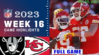 Las Vegas Raiders vs Kansas City Chiefs Week 16 FULL GAME 12/25/23 | NFL Highlights Today