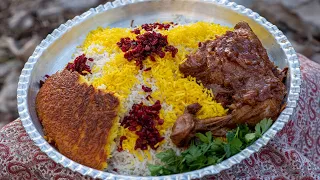 Zereshk Polo Ba Morgh: A Delicious and Traditional Persian Dish Recipe/زرشک پلو با مرغ و ته دیگ