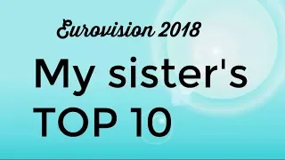 Eurovision 2018 - My sister's Top 10