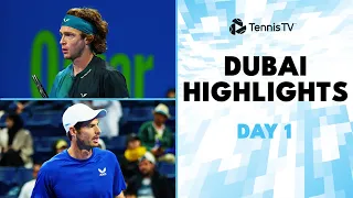 Murray Faces Shapovalov; Rublev, Hurkacz & More In Action | Dubai 2024 Day 1 Highlights