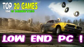 TOP 20 Car Racing Games for "LOW END PC" / no graphics card / 2gb ram