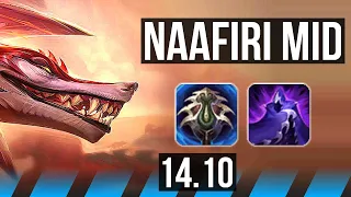 NAAFIRI vs ZED (MID) | 65% winrate, 6 solo kills | NA Master | 14.10