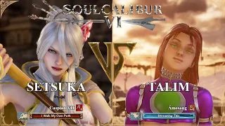 SoulCalibur VI — Caspian VII (Setsuka) VS Amesang (Talim) | Xbox Series X Ranked