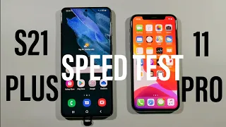 Samsung S21 Plus vs IPhone 11 Pro Comparison Speed Test