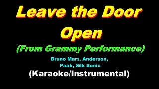 Bruno Mars, Anderson .Paak, Silk Sonic - Leave the Door Open(Grammy Performance) - Karaoke