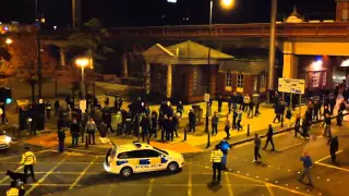 Boro fans run by Police V Leeds 16th Oct 2010