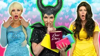 MALEFICENT STEALS DISNEY PRINCESS DIARIES. (Secrets from Elsa, Ariel, Belle, Rapunzel and Anna)