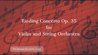 Rieding Violin Concerto Op. 35 for Violin and String Orchestra