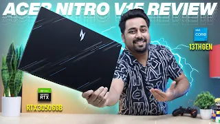 Acer Nitro V15 RTX 3050 6GB ⚡ Intel 13th Gen Review 🔥 Best Gaming Laptop Under 70000 in India 2024 ⚡