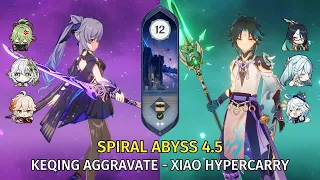 Keqing Aggravate & Xiao Hypercarry - Genshin Impact Abyss 4.5 - Floor 12