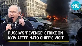 Russia drops bombs on Kyiv after NATO chief meets Zelensky in Ukrainian capital | Watch