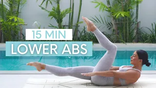 15 MIN LOWER ABS WORKOUT || At- Home Pilates (Intermediate)