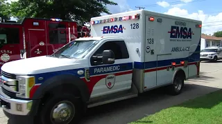 EMSA Ambulance 128 Responding To An MVC w/ Scene Footage