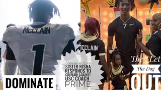 Cormani McClain SISTER Risha RESPONDS To Him DOMINATE Against USC Coach Prime “WOW”