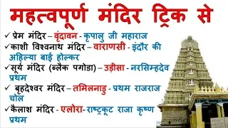 Famous Temples of India - Static General Knowledge|Mhatvpurn Mandir In India |Study 91 |Nitin Sir