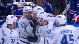UNBELIEVABLE! KHL DEFENSEMAN SCORES 3 GOALS IN 3 PLAYOFF GAMES ALL FROM CENTRE ICE!