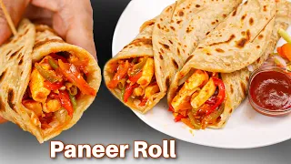 पनीर रोल ऐसे बनाएंगे तो सब तारीफ करेंगे | Paneer Roll Recipe | Schezwan Paneer Roll | KabitasKitchen