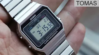 6mm thickness!! Casio A700WE review and comparison to A700WEM. View from the side.
