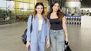 Sukriti Kakar & Prakriti Kakar Spotted At Mumbai Airport