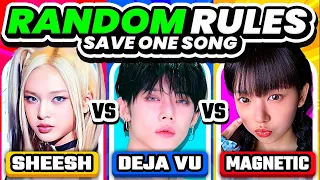 SAVE ONE KPOP SONG: RANDOM EDITION ⚡️SAVE YOUR FAVORITE SONGS - KPOP QUIZ 2024