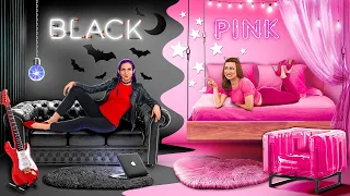 Black vs Pink Room Makeover Challenge by Multi DO Challenge