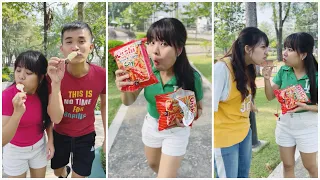 SH - Prank Ice Cream & Snack very funny 👧🏻🍉🍦 Linh Nhi Su Hao #shorts by SH vs LNS