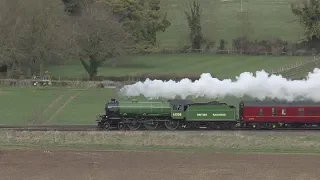 61306 Mayflower returns (solo) to the main line - The Cathedrals Express - 7th March 2019