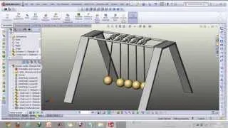 Newton's Cradle-its making and animation in Solidworks