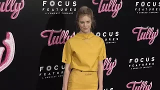 Nia Vardalos, Mackenzie Davis at Tully Los Angeles film premiere Red Carpet