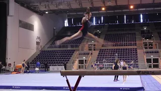 Sunisa Lee (USA) Beam Routine With Timer Dismount - Training Day 2, 2019 City of Jesolo Trophy