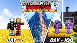 We Survived 100 Days in a *LAVA* Only World in Hardcore Minecraft | @WishCraft & @DeadZillaaPlayz