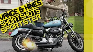 BEST INSTALL and SOUND VIDEO - VANCE & HINES Short Shots on a Harley Sportster