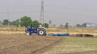 Farmtrac 6055 Powermaxx on 2 Harrow(9×9,8×8)