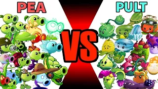 Team Plant PEA vs Team Plant PULT - Who Will Win? - PvZ 2 Plant vs Plant