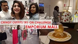 TRYING ON CRINGY OUTFITS VLOG | EMPORIUM MALL LAHORE | GLOSSIPS