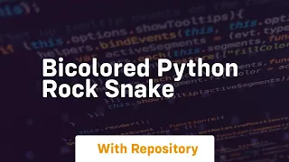 bicolored python rock snake