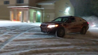 Honda Crosstour Playing In Snow
