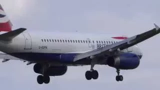 British Airways Airbus A319 G-EUPW Landing London Heathrow Airport