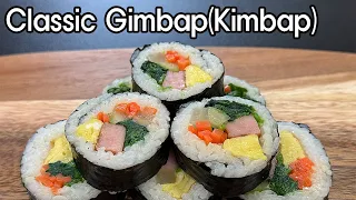 How to make KOREAN FOOD_Classic Gimbap(Kimbap) 한식 만들기_기본김밥