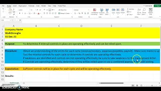 UNDERSTANDING AUDIT WALKTHROUGHS | INTERNAL CONTROLS SYSTEM