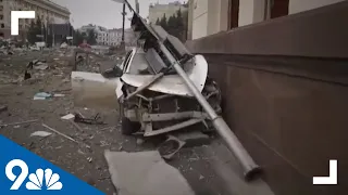 Ukraine: Destruction in Kharkiv after bombing