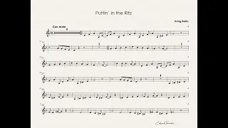 Puttin' On the Ritz - Irving Berlin backing track for trumpet Bb metronom